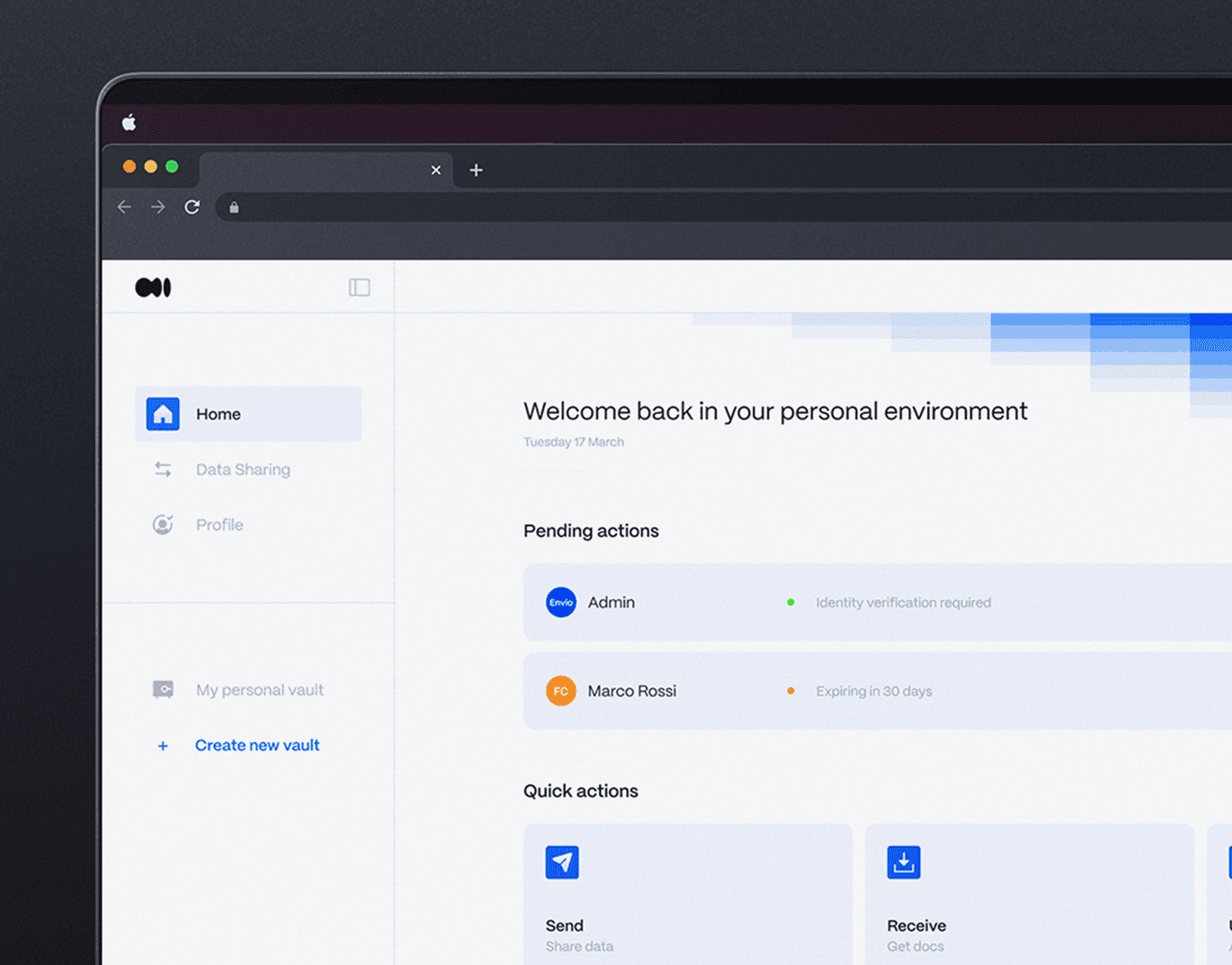 We handle the security - phone showing Geena app